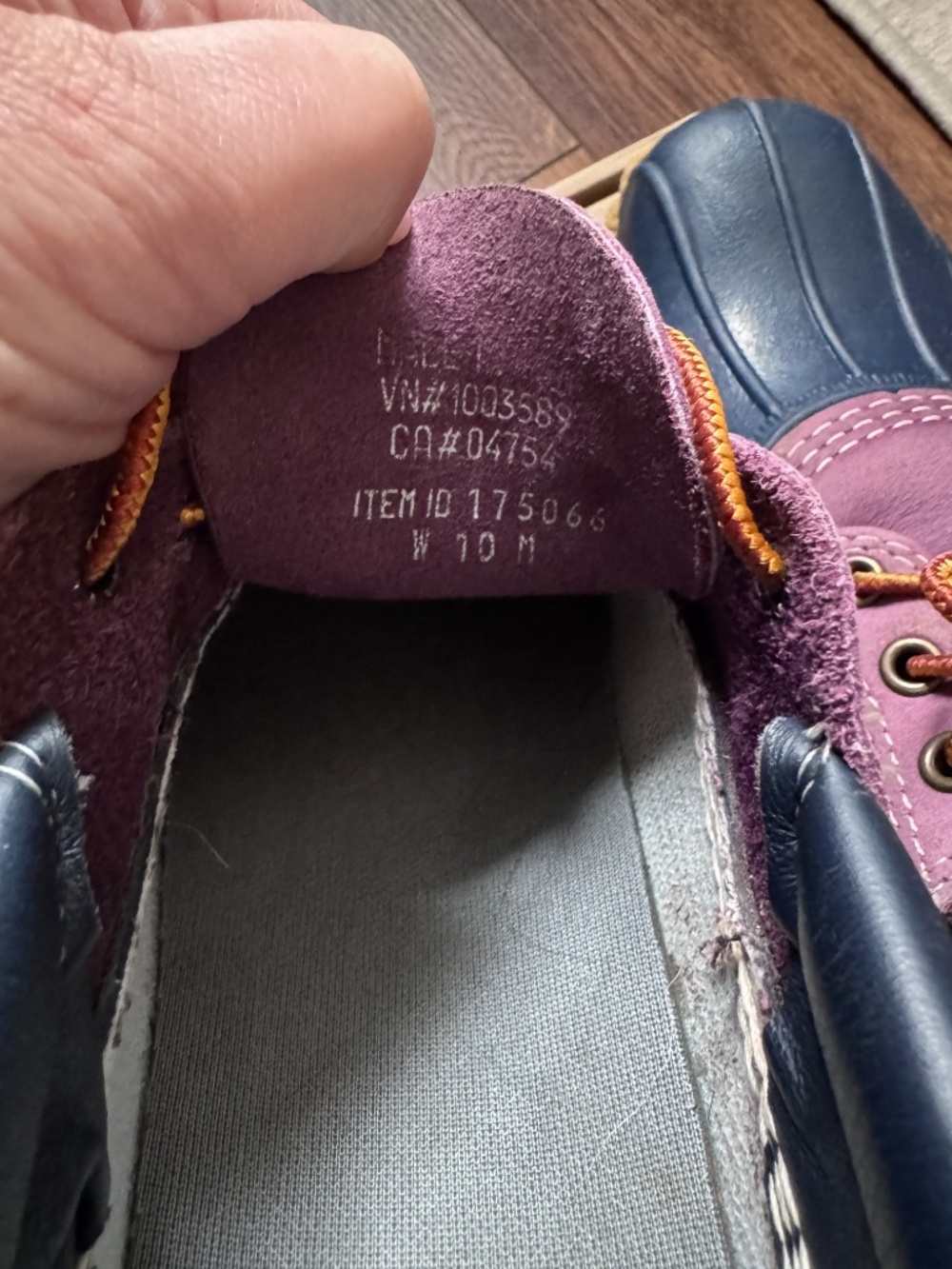 LL Bean - Bean Boots - Gumshoes - Purple/Navy - 10 - Picture 4 of 4